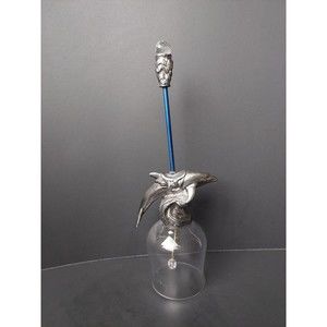 Michael Ricker Pewter Crystal Bell Dolphin Numbered And Rare 114/500